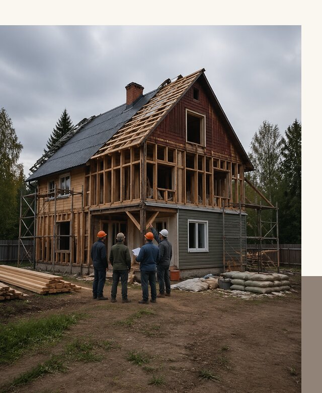 Реконструкция дачного дома в Кингисеппе под ключ с проектом