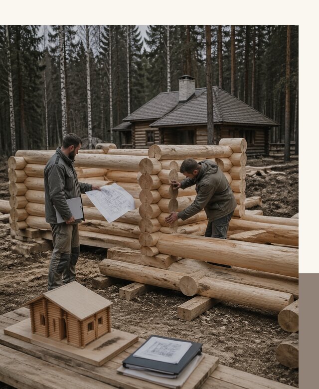 Проектирование и строительство домов из бревна в Кингисеппе